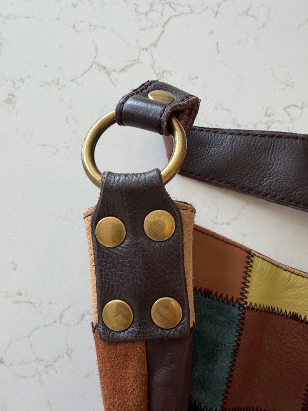 Lucky Brand Multicolor Patchwork Leather Shoulder Bag - Picture 7 of 7